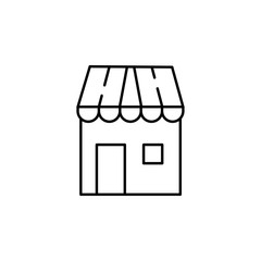 Poster - market, shop icon. Element of business start up icon for mobile concept and web apps. Thin line market, shop icon can be used for web and mobile