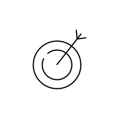 Poster - target, dartboard icon. Element of business start up icon for mobile concept and web apps. Thin line target, dartboard icon can be used for web and mobile
