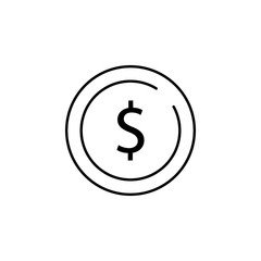 Poster - usd, dollar icon. Element of business start up icon for mobile concept and web apps. Thin line usd, dollar icon can be used for web and mobile
