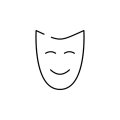 Poster - anonymous, face, happy icon. Element of Christmas for mobile concept and web apps illustration. Thin line icon for website design and development, app development. Premium icon