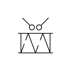Poster - drum, party icon. Element of Christmas for mobile concept and web apps illustration. Thin line icon for website design and development, app development. Premium icon