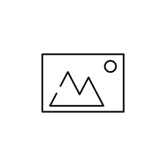 Poster - gallery, image, photo icon. Element of Christmas for mobile concept and web apps illustration. Thin line icon for website design and development, app development. Premium icon