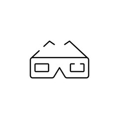 Poster - glasses, movie icon. Element of Christmas for mobile concept and web apps illustration. Thin line icon for website design and development, app development. Premium icon