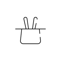 Poster - magic hat, rabbit icon. Element of Christmas for mobile concept and web apps illustration. Thin line icon for website design and development, app development. Premium icon