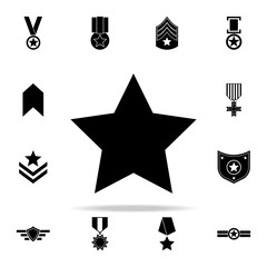 Aufkleber - five-pointed star icon. Army icons universal set for web and mobile