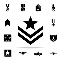 Poster - rank on the sleeve icon. Army icons universal set for web and mobile