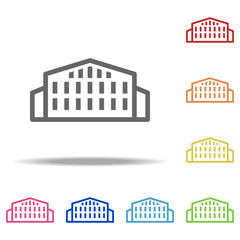 Poster - university icon. Elements of Buildings in multi colored icons. Simple icon for websites, web design, mobile app, info graphics