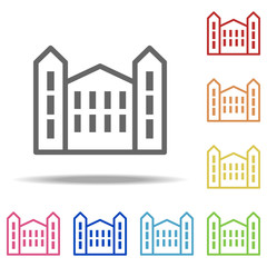 Poster - university icon. Elements of Buildings in multi colored icons. Simple icon for websites, web design, mobile app, info graphics