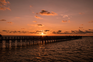 Poster - Sunset at the Pier