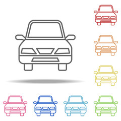 Aufkleber - car icon. Elements of Camping in multi colored icons. Simple icon for websites, web design, mobile app, info graphics