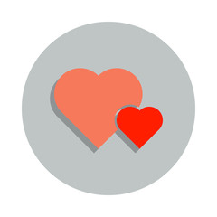 Aufkleber - hearts icon in badge style. One of web collection icon can be used for UI, UX