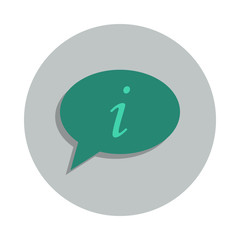 Aufkleber - communication with information icon in badge style. One of web collection icon can be used for UI, UX