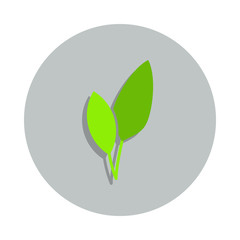 Aufkleber - leaves of a plant icon in badge style. One of web collection icon can be used for UI, UX