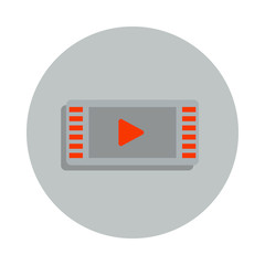 Aufkleber - player icon in badge style. One of web collection icon can be used for UI, UX