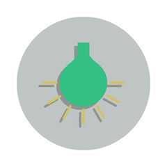 Aufkleber - a burning light bulb icon in badge style. One of web collection icon can be used for UI, UX
