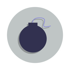 Poster - bomb icon in badge style. One of web collection icon can be used for UI, UX