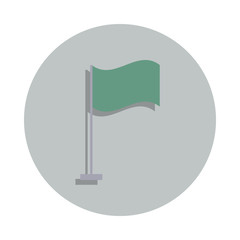 Poster - flag icon in badge style. One of web collection icon can be used for UI, UX