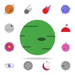 Aufkleber - green planet colored icon. Colored Space icons universal set for web and mobile