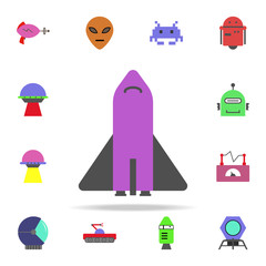 Aufkleber - shuttle colored icon. Colored Space icons universal set for web and mobile