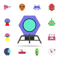 Aufkleber - moon-rover colored icon. Colored Space icons universal set for web and mobile