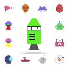 Aufkleber - shuttle colored icon. Colored Space icons universal set for web and mobile
