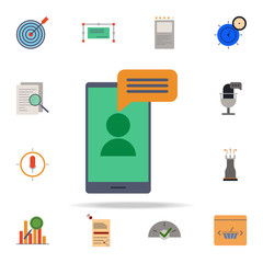 Aufkleber - colored mobile chat icon. marketing icons universal set for web and mobile