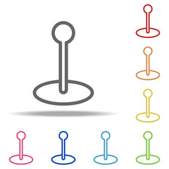 Aufkleber - flagpole icon. Elements of Navigation in multi colored icons. Simple icon for websites, web design, mobile app, info graphics