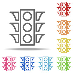 Aufkleber - traffic light icon. Elements of Navigation in multi colored icons. Simple icon for websites, web design, mobile app, info graphics