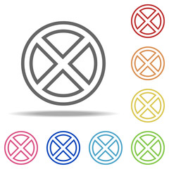 Aufkleber - road prohibition sign icon. Elements of Navigation in multi colored icons. Simple icon for websites, web design, mobile app, info graphics