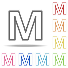 Aufkleber - metro sign icon. Elements of Navigation in multi colored icons. Simple icon for websites, web design, mobile app, info graphics