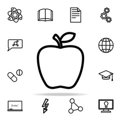 Aufkleber - an Apple icon. Science icons universal set for web and mobile