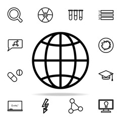 Aufkleber - globe icon. Science icons universal set for web and mobile