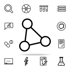 Aufkleber - connected points icon. Science icons universal set for web and mobile