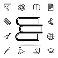 Aufkleber - pile of books icon. Science icons universal set for web and mobile