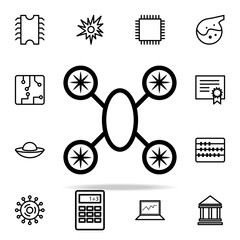 Poster - quadrupter icon. Science icons universal set for web and mobile