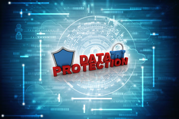 Poster - Security shield 3d rendering illustration