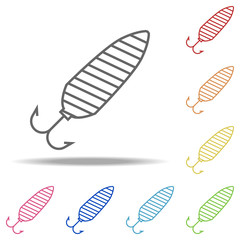 Poster - fishing hook icon. Elements of Camping in multi colored icons. Simple icon for websites, web design, mobile app, info graphics
