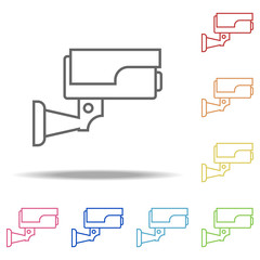 Aufkleber - Surveillance Camera icon. Elements of Camping in multi colored icons. Simple icon for websites, web design, mobile app, info graphics