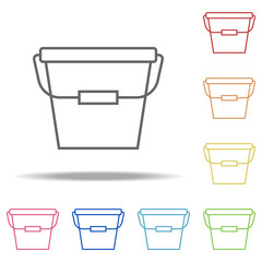 Aufkleber - bucket icon. Elements of Camping in multi colored icons. Simple icon for websites, web design, mobile app, info graphics