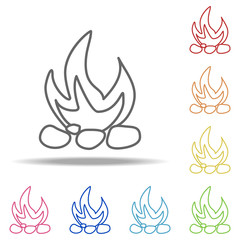 Poster - bonfire icon. Elements of Camping in multi colored icons. Simple icon for websites, web design, mobile app, info graphics