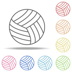 Aufkleber - ball volleyball icon. Elements of Camping in multi colored icons. Simple icon for websites, web design, mobile app, info graphics