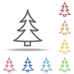 Poster - tree icon. Elements of Navigation in multi colored icons. Simple icon for websites, web design, mobile app, info graphics