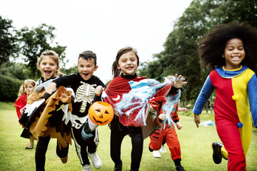 Little kids at a Halloween party