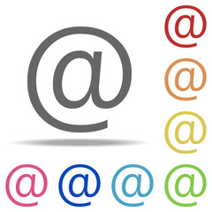 Aufkleber -  sign icon. Elements of Navigation in multi colored icons. Simple icon for websites, web design, mobile app, info graphics