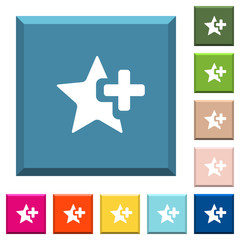 Sticker - Add star white icons on edged square buttons