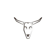  bull skull icon. Element of desert icon for mobile concept and web apps. Hand draw bull skull icon can be used for web and mobile