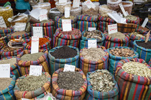 Spice Stall At The Market In The Old City, Acre (Akko), Israel.