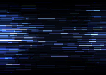 blue overlap pixel speed in dark background, geometric layer motion backdrop, simple technology template, vector illustration