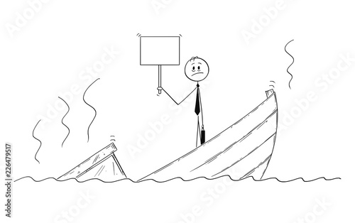 Cartoon Stick Drawing Conceptual Illustration Of Politician