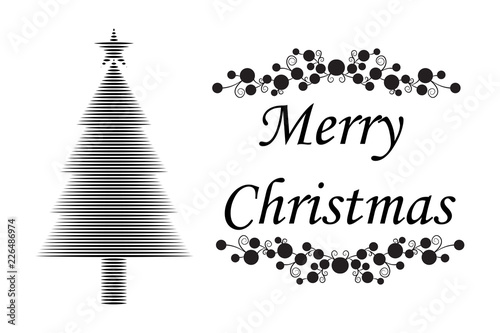 Felicitacion De Navidad Blaco Con Pino De Navidad Negro Buy This Stock Vector And Explore Similar Vectors At Adobe Stock Adobe Stock
